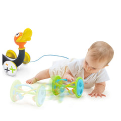 Yookidoo - Canard Siffleur à Tirer - Jouets à Pousser et Tirer - 12 Mois+ - YKD40129