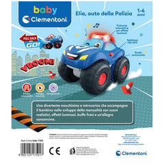 Baby-Clementoni - Elia-Véhicule de Police - Jouets d'Activité pour Bébé