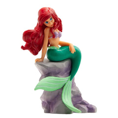 Bullyland Disney Ariel toy figure features red hair, a green tail, and a purple top, standing 8 cm tall.