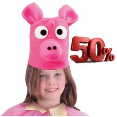 Carnival Toys - Chapeau Pile Rose Amusant en Forme de Cochon pour Enfants Parfait pour les Costumes et le Jeu Imaginatif - Professions Imaginaires et Jeux de Rôle