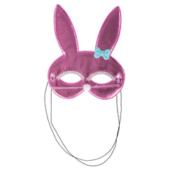Carnival Toys - Masque en tissu de lapin rose en métal pour s'amuser, se déguiser et jouer de manière imaginative - Professions fictives et jeux de rôle