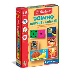 Clementoni - Domino-Nombres-et-Animaux - Jeux-de-Plateau