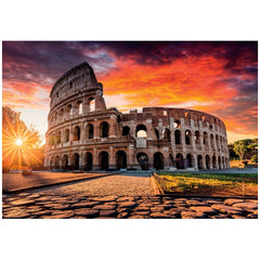 Clementoni Collection Haute Qualité - Puzzle 1000 Pcs Colisée de Rome au Coucher de Soleil
