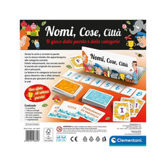 Clementoni - Nomi Cose Città Jeux de Cartes - Édition Italienne