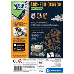 Clementoni - Scienza-Gioco-LAB-ArcheoGiocando-Stegosauro - Toy-Playsets