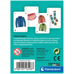 Clementoni - Straccia Camicia Jeux de Cartes - Édition Italienne