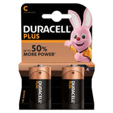 Piles alcalines Duracell Plus Power Type C 1,5 V 2 Pc(S)