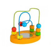 Eichhorn Beads Path is a vibrant baby activity toy featuring a colorful design with smooth and textured surfaces.
