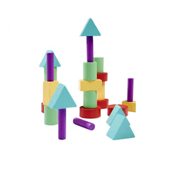Eichhorn Sorting & Stacking Toys featuring colorful building blocks in various shapes for creative play.