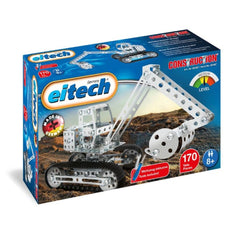 Eitech Excavator 1 construction set toy packaging features a model construction vehicle with a white body, black tires, and s