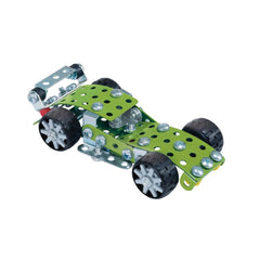 Eitech Rubin Rocket Racer green construction set toy features a green plastic car body, black tires, and silver axles and scr