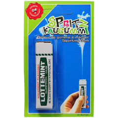Erfurth Chewing Gum Blister Surprise features a white tube with a green label, set against a vibrant green and blue packaging