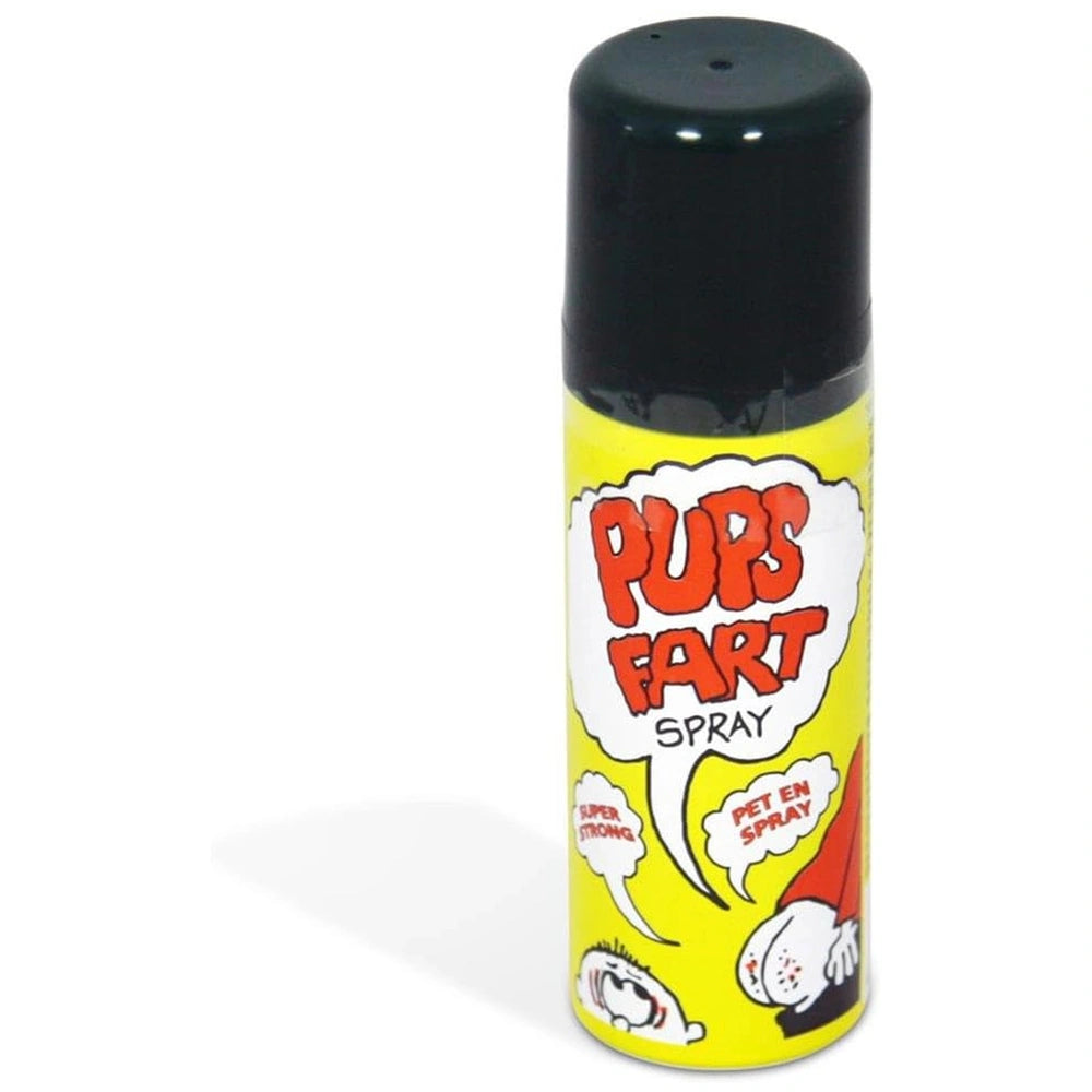 Erfurth Smelly Poop Spray 50ml features a yellow bottle with black cap, red text, and cartoon dog and cat images.