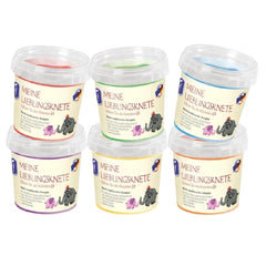 Feuchtmann Basic Modelling Dough single can features colorful labels with elephants and text in German about its traditional