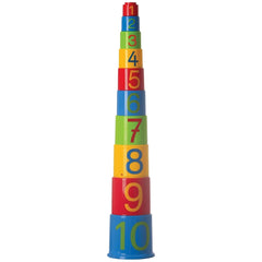 Gowi - Number Pyramid 10-Piece Box - Sorting & Stacking Toys