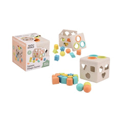 Joueco - Happy World Square Shape Sorter - Baby Activity Toys