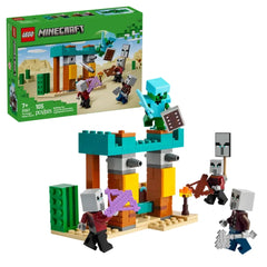 Lego - Minecraft - La Patrouille des Illagers dans le Désert - Ensemble de Jouets de Construction
