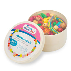 New Classic Toys - Perles à enfiler - 230 pièces et 4 cordes - Arts et artisanat