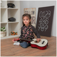New Classic Toys - Toy Guitar Deluxe - Brown - Musical Instruments