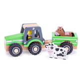 New Classic Toys - Tracteur avec remorque - Animaux - Véhicules de jeu
