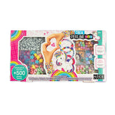 Nice Beads ABC Magic Unicorn 500 set in glossy pink packaging with colorful pattern, featuring rainbow, unicorn, and clear wi
