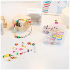 Nice Beads ABC Unicorn Pocket Box Set featuring a wooden box and multiple plastic containers with lids and handles.