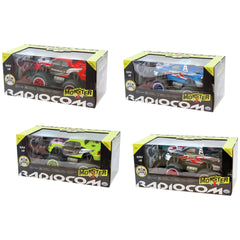 ODS RC Pickup Monster Truck 4x4 packaging features a glossy cardboard box with a transparent window showcasing a colorful toy