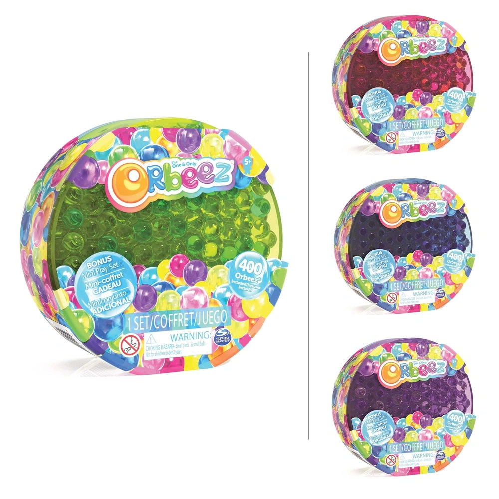 Orbeez Water Beads Surprise Activity Orb Set features a colorful spherical design covered in vibrant, textured beads.