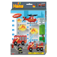 Set de perles à repasser Pet Hama Pompiers 2000 pièces.