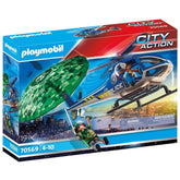 Playmobil City Action Hélicoptère de Police - Poursuite en Parachute - 70569