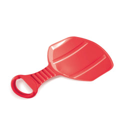 Kid Slider outdoor play equipment in glossy red plastic with a handle and spout, centered in the front view.