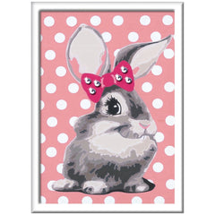 Ravensburger - Creart Cuddly Bunny avec Paillettes - Peinture par Numéros - Loisirs Créatifs
