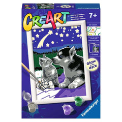 Ravensburger - Creart Puppies Under The Stars - Painting By Numbers - Arts & Crafts