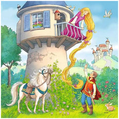 Ravensburger - Contes de fées - Raiponce, Le Petit Chaperon Rouge et Le Prince Grenouille - 3x49 pièces - Puzzles