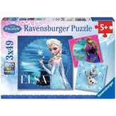 Ravensburger - Frozen - Elsa, Anna et Olaf - 3x49 pièces - Puzzles