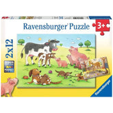 Ravensburger - Joyeuses Familles Animales - 2x12 Pièces - Puzzles