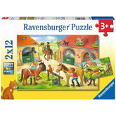 Ravensburger - Vacances à la ferme équestre - 2x12 pièces - Puzzles