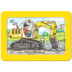 Ravensburger - Mes Premiers Puzzles - Excavatrices, Tracteurs et Camions-Bennes - 3X6 Pièces - Puzzles