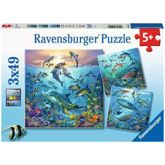 Ravensburger - Ocean Wildlife - 3x49 Pieces - Puzzles