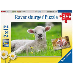 Ravensburger - Nos Animaux de Ferme - 2x12 Pièces - Puzzles