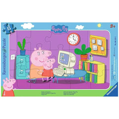 Ravensburger - Peppa Pig - Peppa sur l'ordinateur - 15 pièces - Puzzles