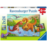 Ravensburger - Jouer avec les dinosaures - 2x24 pièces - Puzzles