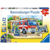 Ravensburger - Police et Brigade de Pompiers - 2x12 Pièces - Puzzles