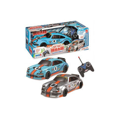 RS Toys On The Road Adventures play city RC sport racing car in blue packaging with orange and white accents.