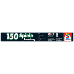 Schmidt Spiele bumper sticker featuring "150 Spiele Sammlung" in white and green text on a dark background with a colorful lo