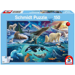 SCHMIDT SPIELE Arctic animals puzzle box featuring vibrant illustration of polar wildlife against an icy landscape.