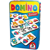 Schmidt Spiele Domino Junior features colorful, image-based game pieces designed to engage and educate children.