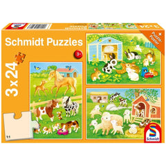 SCHMIDT SPIELE - Mes amis de la ferme 3x24 pièces - Puzzles
