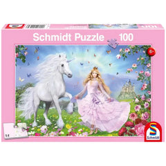 Schmidt Spiele - Princesse des Licornes 100 Pcs - Puzzles