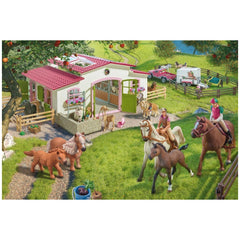 Schmidt Spiele - Schleich Horse Club - Riding School 100 Pcs and 2 Figures - Puzzles